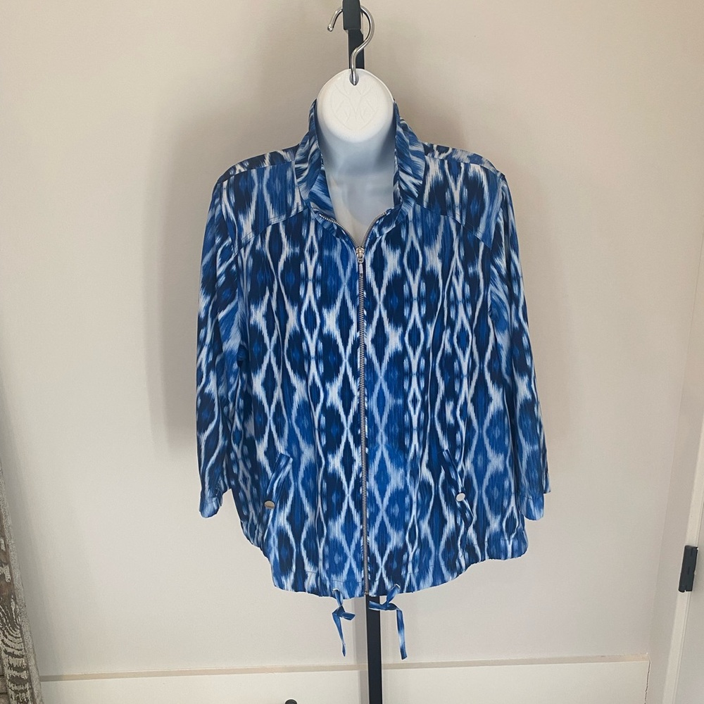 Chicos Xenergy Ikat NWT Bomber Jacket